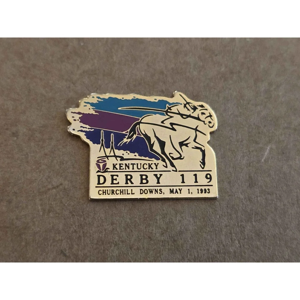 119th Kentucky Derby 1993 Churchill Downs Equestrian Lapel Vest Hat Pin G18
